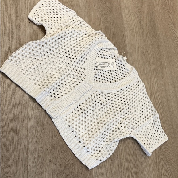 NWT Splendid Nova Pointelle Short Sleeve Cardigan - Picture 3 of 7